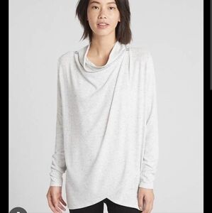 GAP Drapey Nursing Gray Speckled Cardigan